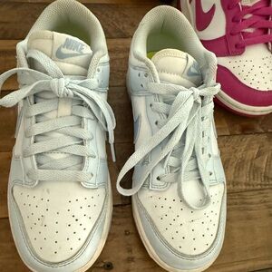 Nike White and Neon Yellow Sneakers